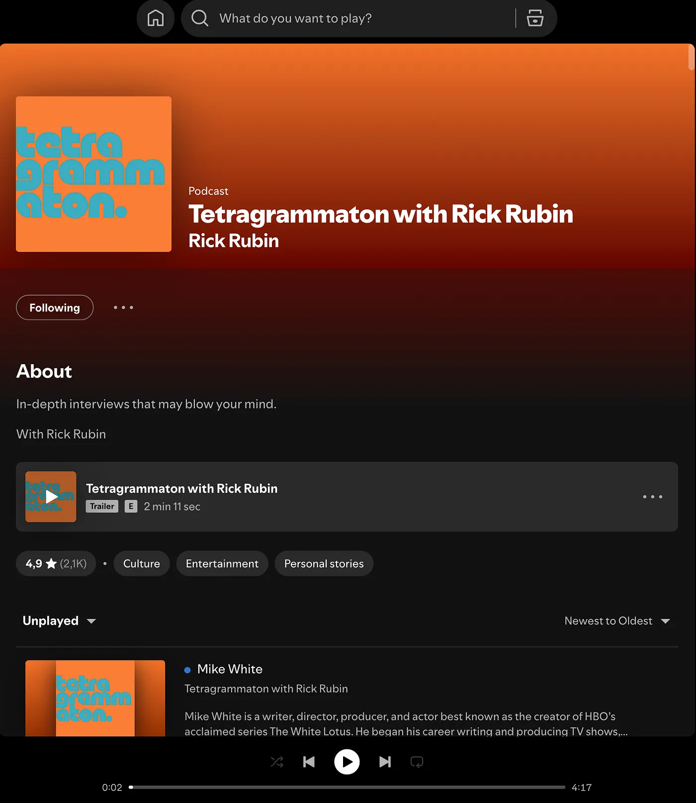 Desktop version - “Find in this show” feature is not available