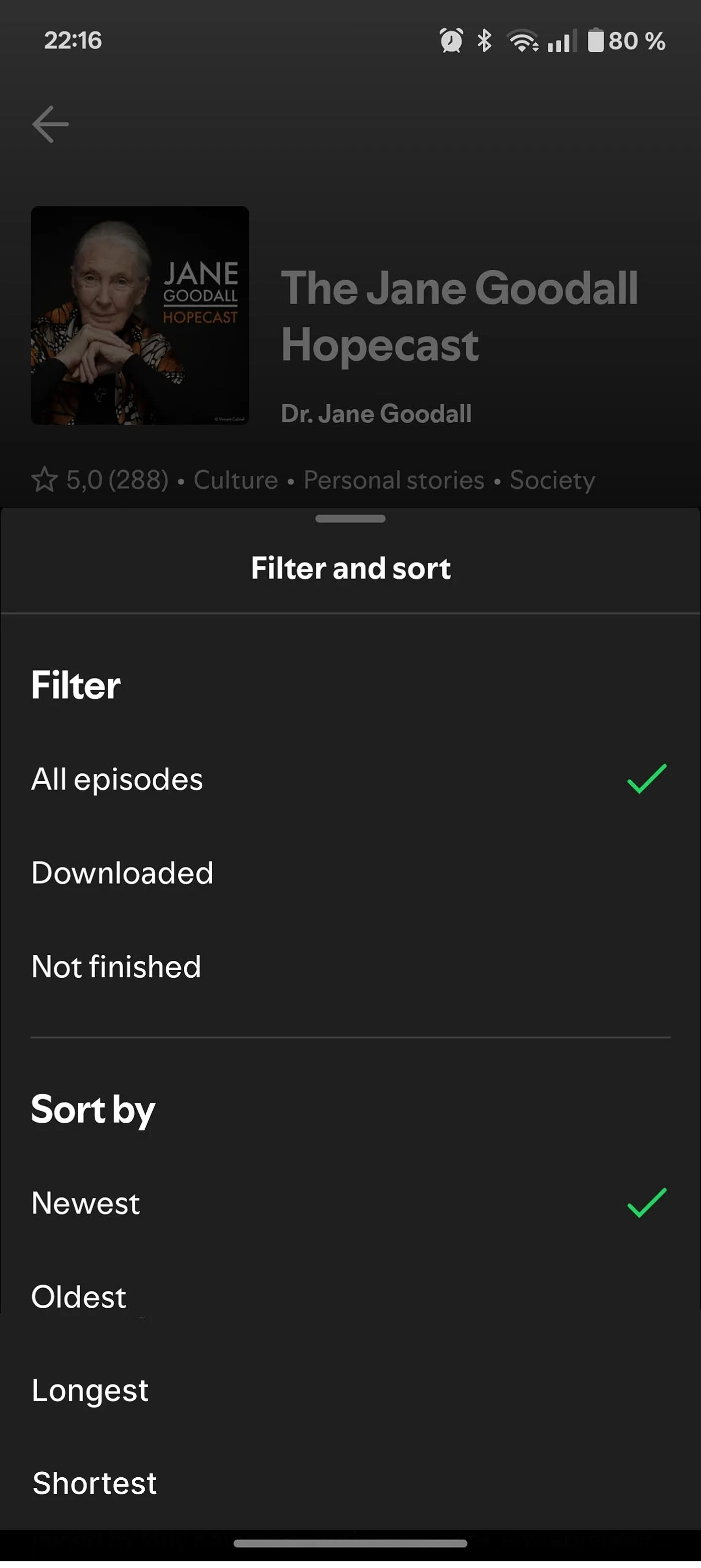 Mockup - two extra sorting options: “Longest” and “Shortest”