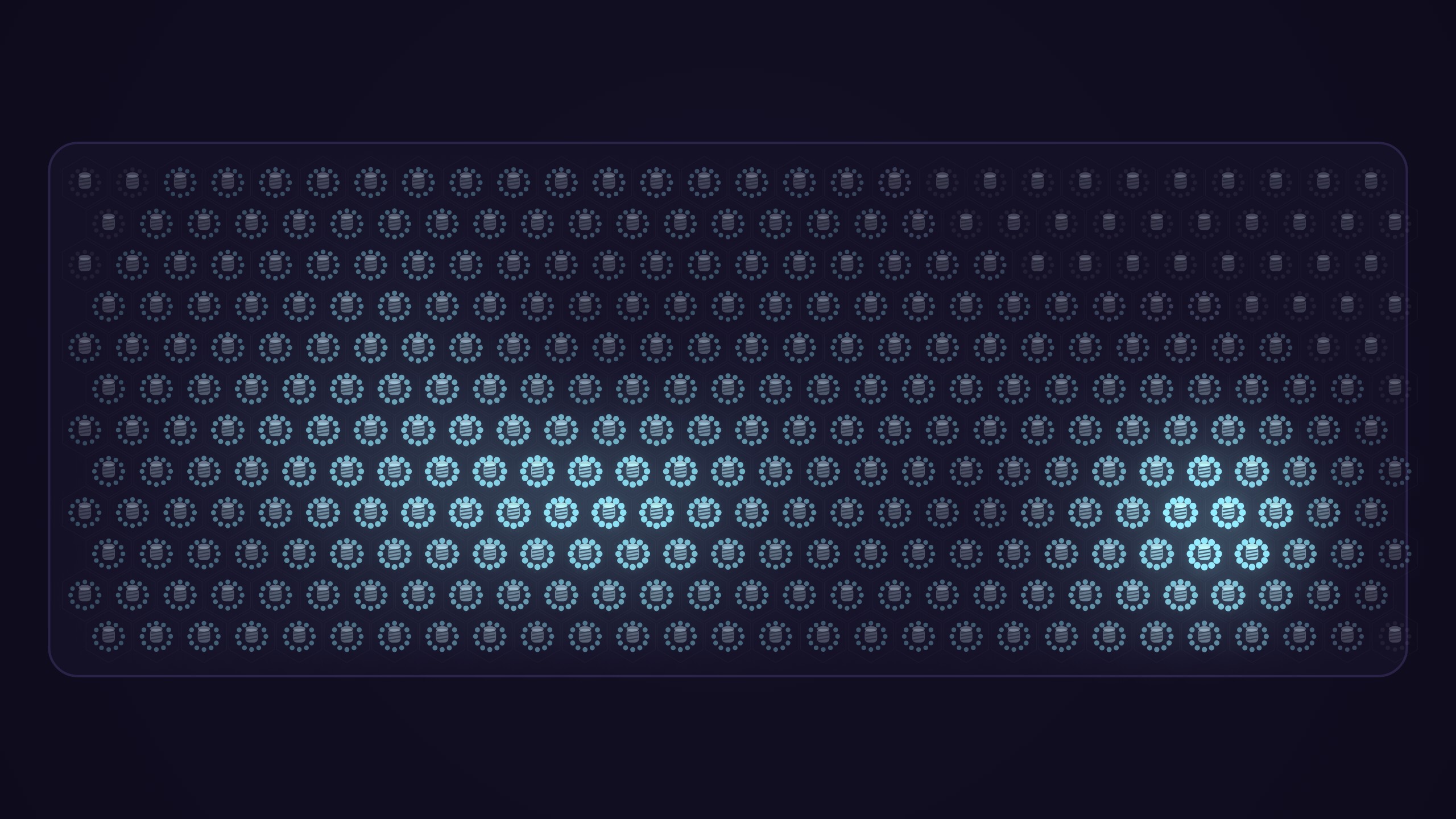 Ripple in auto mode with no music playing: slow soft cyan light wandering across the array on its own